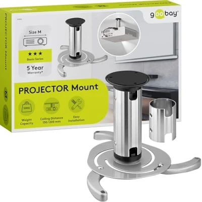 Immagine di Goobay 51905 Supporto a Soffitto per Proiettori, Argento