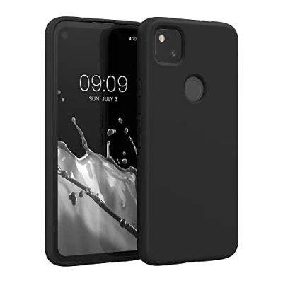 Immagine di kwmobile Custodia Compatibile con Google Pixel 4a Cover Back Case per Smartphone in Silicone TPU Protezione Gommata nero matt