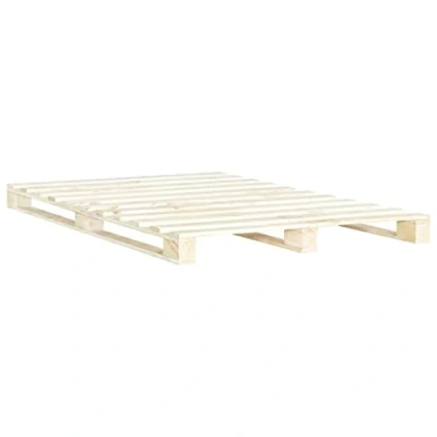 Immagine di vidaXL Giroletto in Pallet a Doghe Classico Robusto Rustico Struttura Telaio Scocca Letto 200x200 cm Colore Naturale Legno Massello di Pino