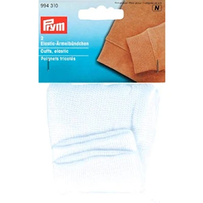 Immagine di Prym Set di 2 Polsini Elastici, Colore: Bianco