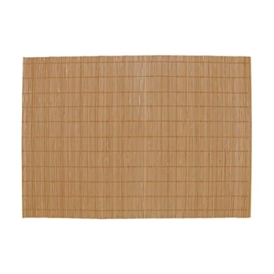 Immagine di BambooMN Tovaglietta in bambù/tappetino per sushi 45,7 x 33 cm marrone, 4 pezzi