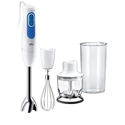 Immagine di Braun MultiQuick3 MQ3025 Spaghetti, 5 ANNI di ASSISTENZA, Minipimer Frullatore ad Immersione, Dotato minitritatutto da 350ml, frusta a filo in acciaio inox e bicchiere graduato 600ml, 700 watt