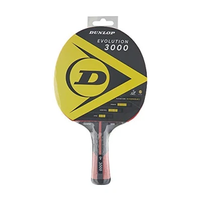 Immagine di Dunlop Racchetta da ping pong Evolution 3000, certificata ITTF, perfetta per giocatori avanzati, nero, taglia unica