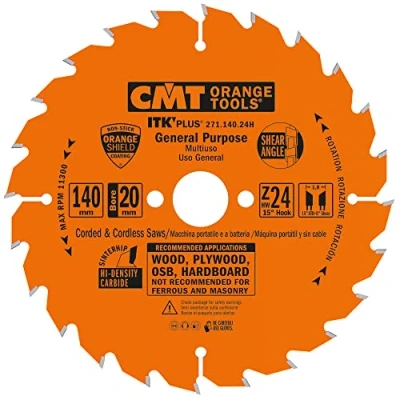 Immagine di CMT ORANGE TOOLS 271.140.24H LAMA CIRCOLARE (ULTRA ITK) HW 140x1.8/1.2x20 Z24 ATB+S