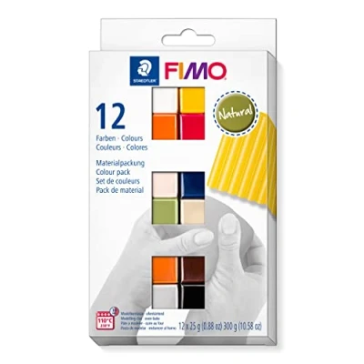 Immagine di STAEDTLER FIMO Soft Argilla da Modellare, Singolo, Colori Naturali, Confezione 12, 8023 C12 4