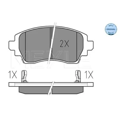Immagine di MEYLE 025 230 8818/W Kit pastiglie freno ORIGINAL Quality Assale anteriore con segnalatore acustico usura lamierino anticigolío