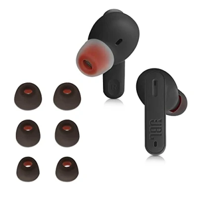 Immagine di kwmobile 6x Auricolari di ricambio compatibile con JBL Tune 230 NC TWS / T230NC Gommini sostitutivi in Silicone 3 Misure nero