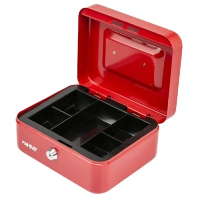 Immagine di HMF 10120 03 Cassetta Portavalori con Vassoio Portamonete 20 x 16 9,5 cm, rosso
