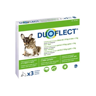 Immagine di CEVA Duoflect Soluzione Anti pulci/pidocchi/zecche, per Gatto/Cane (Confezione da 3 Pipette)