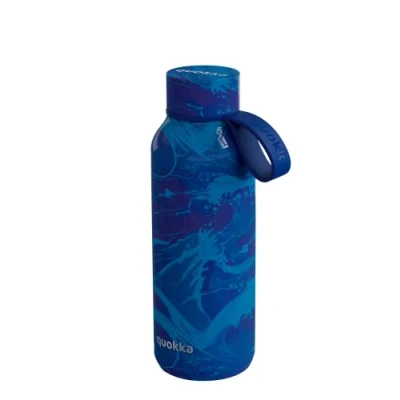 Immagine di Quokka SOLID CON SUPPORTO WAVES TERMO BOTTIGLIA IN ACCIAIO INOX 510 ML