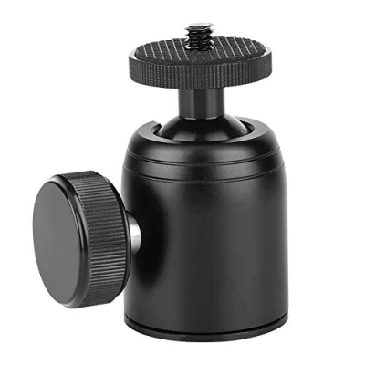 Immagine di VBESTLIFE 360 Testa a Sfera Mini Treppiede, 1/4 Pollici treppiede Girevole Monopiede Panoramica Inferiore Collegata 3/8 carico Massimo 2 kg per Fotocamera