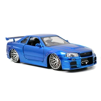 Immagine di Jada Modellino Nissan Skyline GT R (R34), JA97173 in Scala 1:24 (Auto di Brian Fast &amp; Furious)