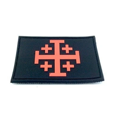 Immagine di Croce di Gerusalemme Cavalieri Templari PVC Patch Morale Toppa