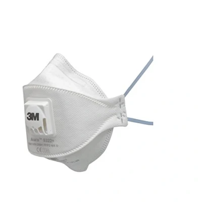 Immagine di 3M 9322+SP Respiratore Monouso con Valvola, FFP2 Nr D, 5 Pezzi, Bianco