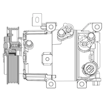 Immagine di MAHLE ORIGINAL ACP 630 000P Compressore Aria Condizionata 6VS14e 12 PAG 46 YF R 1234yf, 134a