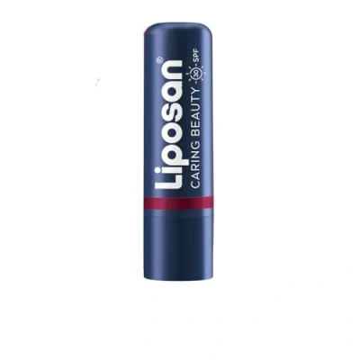 Immagine di Liposan Caring Beauty Lip and Cheek Red, balsamo per labbra e fard in rossetto rosso, 3 1 un look semplice, x 4,8 g