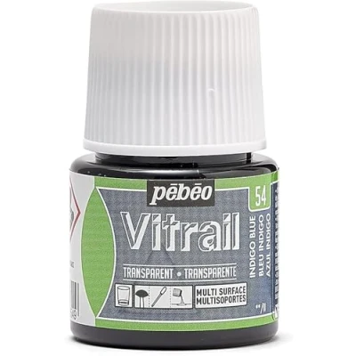 Immagine di Pebeo, Colore + Vernice per fai da te, Vitrail Trasparente (Indaco, 45 ml)