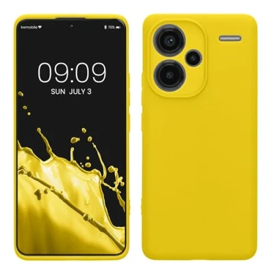 Immagine di kwmobile Custodia Compatibile con Xiaomi Redmi Note 13 Pro+ 5G / Pro Plus Cover Back Case per Smartphone in Silicone TPU Protezione Gommata giallo radiante