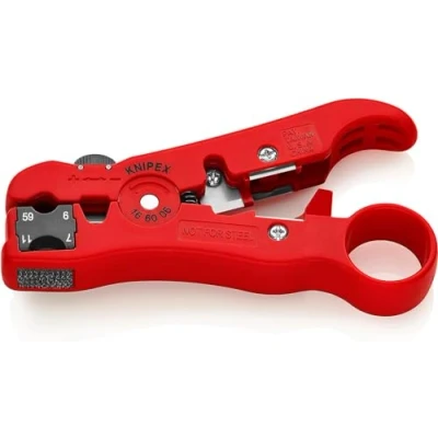 Immagine di KNIPEX 16 60 06 SB Utensile di sguainatura Adatto per Cavo coassiale RG59, RG6, RG7, RG11