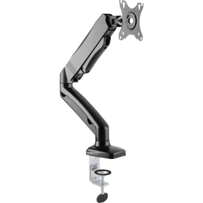 Immagine di Manhattan 462495 Supporto da tavolo per monitor 43,2 cm (17) 81,3 (32) Nero Formato verticale, Regolabile in altezza, Inclinabile + girevole,