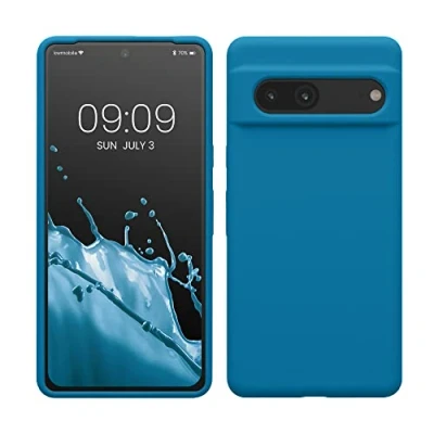 Immagine di kwmobile Cover per Google Pixel 7 Custodia Back Case Smartphone in Silicone TPU Protezione Gommata blu indaco