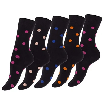 Immagine di Vincent Creation DOT 10 PACK Calze, Donna, Taglia: 39 42, Schwarz bunt