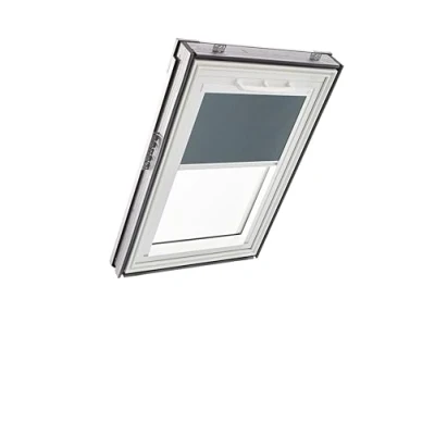 Immagine di Originale Tenda Oscurante Roto ZRV e Coprente Guide di Scorrimento Laterali Bianco per Finestre da Tetto delle Serie Q con Dimensioni 055/098 05/09 Grigio Scuro