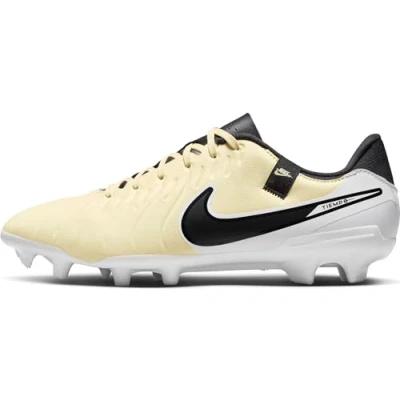 Immagine di Nike Performance Legend 10 Academy FG Scarpe da calcetto con tacchetti, Uomo, Taglia: 40.5, Lemonade/black/metallic gold coin Finta pelle / tessuto
