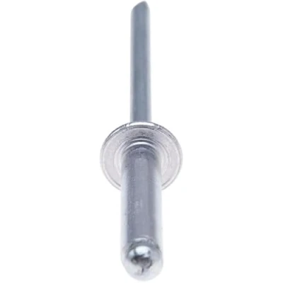 Immagine di 4mm x 18mm Rivetti Ciechi in Lega, Confezione da 50 per Metallo, Rivetto Cieco a Testa Bombata, Corpo Alluminio e Mandrino Acciaio, Pressione Scatto Metallo