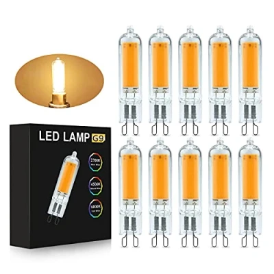 Immagine di COITROZR G9 LED Lampadina, 5W 500LM AC 220 240V Angolo di Emissione 360 Lampada Base Bi Pin No Flicker, equivalente alogena da 50W,Warm White 3000k,10pcs