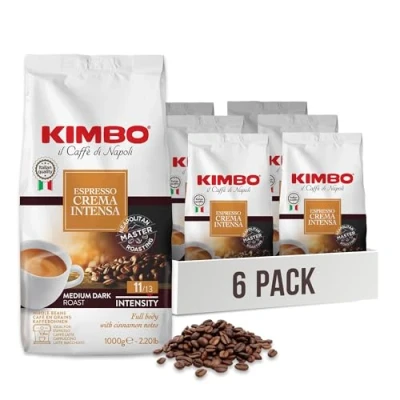 Immagine di Caffè in grani Kimbo Crema Intensa 1 kg x 6