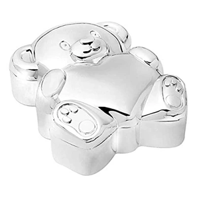 Immagine di Zilverstad 6027261 del dente/capelli Dose Orso con cuore, in lega di zinco, Argento, 5.7 x 4.7 2.4 cm