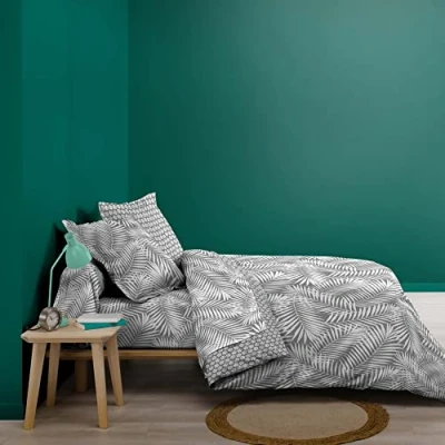 Immagine di Douceur d&#039;Intérieur, Botania Copripiumino Matrimoniale 240 x 220 cm Grigio 100% Cotone