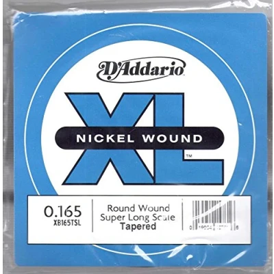 Immagine di D&#039;Addario XB165TSL Corda singola avvolta in nickel per basso, scala extra lunga, 165, tapered
