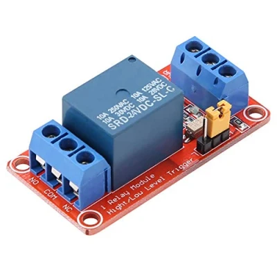 Immagine di Modulo relè a 1 canale, con isolamento OPTO optoaccoppiatore, supporto livello di attivazione alto o basso 24V