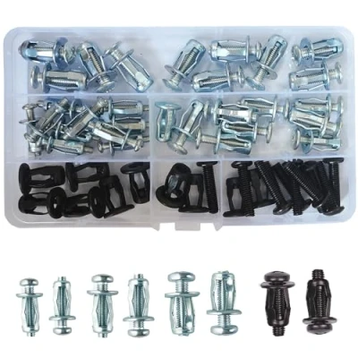 Immagine di 40 Set (80 pezzi) M4 M5 M6 Dadi Jack Petali di Espansione Sottili Fissaggi Dowels con l&#039;assemblaggio Viti Assemblaggio per parete Cava in sottile morbida