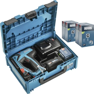 Immagine di Novus Tools J 551 031 0376 Graffettatrice a batteria tipo graffette 11, 53F Lunghezza 6 14 mm incl. ricaricabile,