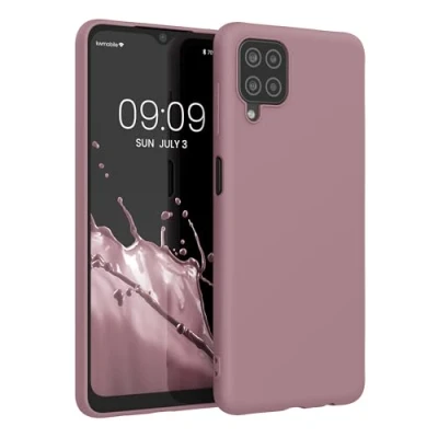Immagine di kwmobile Custodia Compatibile con Samsung Galaxy A12 Cover Back Case per Smartphone in Silicone TPU Protezione Gommata rosa antico