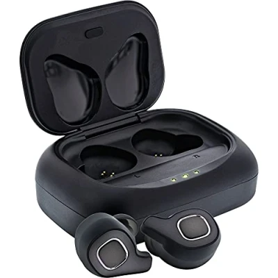 Immagine di InLine 55356T Pure Air TWS, cuffie In ear Bluetooth con True Wireless Stereo, Qi Case PowerBank, nero, Ear: 27 x 23 mm, alloggiamento di ricarica: 76 54 30 mm