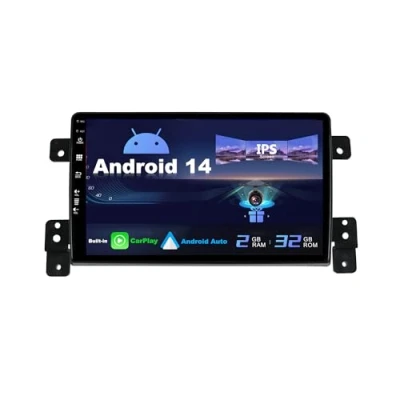 Immagine di SXAUTO Android 12 IPS Autoradio Per Suzuki Grand Vitara (2005 2015) 2G+32G Senza fili Carplay &amp; Auto GRATUITI Telecamera DAB Fast boot Volante WiFi DSP Bluetooth 4G 2 Din 9 Pollici