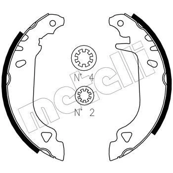 Immagine di METELLI 53 0066J Ganasce Freno 180,0mm 32mm con accessori FIAT: Punto I Hatchback, Uno Tipo LANCIA: Y
