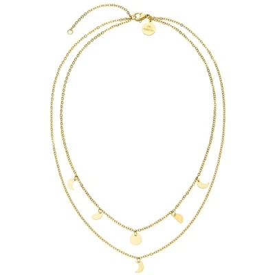 Immagine di Purelei® Luna necklace (oro) Collana donna in resistente acciaio inossidabile Collanina con ciondolo lunghezza 40 45 cm per un look personalizzato impermeabile