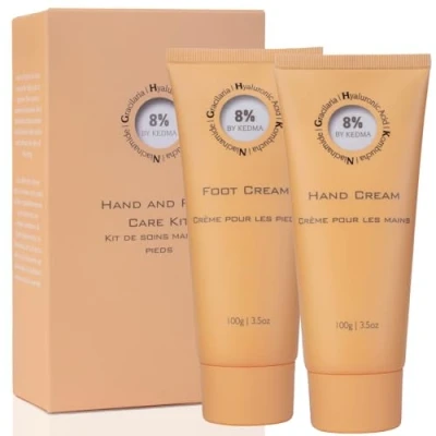 Immagine di 8% Set Crema Piedi e Mani Idratanti Riparatori Kombucha, Acido Ialuronico Niacinamide Tutti i tipi di pelle Senza parabeni, solfati 2x100g