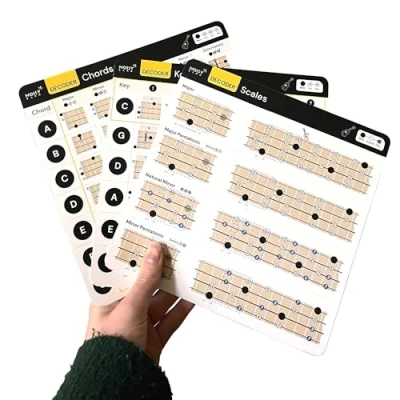 Immagine di Ukulele Chord Chart Cheat Sheets Bilance Accordi Chiave. Decoder : TEORIA MUSICA FACILE! Espandere Uke Suonare rapidamente, Per principianti e musicisti intermedi..