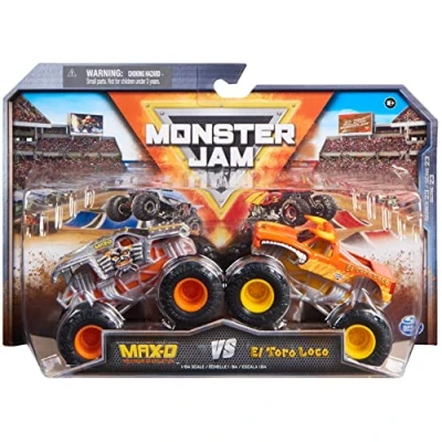Immagine di Monster Jam Confezione da due originali con Max D e El Toro Loco Autentici Trucks in scala 1:64