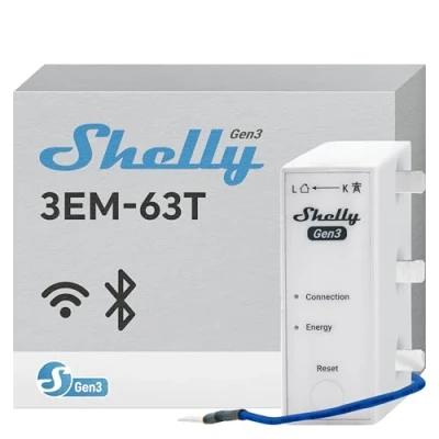 Immagine di Shelly, Accessori per illuminazione, 3EM 63T Gen3 (flat terminal model)