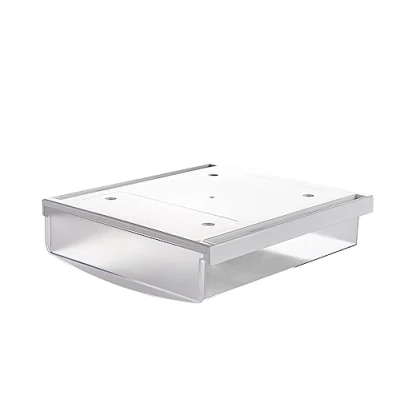 Immagine di TUKA i AKUT 3,5L Cassetti Sotto Scrivania, 24x21x8cm Autoadesivo Nascosta Cassetto Sottostruttura, Organizzatore per Scrivania/Mobile/Libreria/Mobile da Cucina ecc. Glassato Traslucido TKD8606