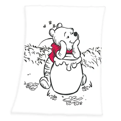 Immagine di Herding Disney Winnie The Pooh Coperta Plaid in Microfibra, Multicolore, 100 x 75 cm