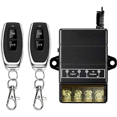 Immagine di DONJON interruttore con telecomando 220V,AC220/230/240V senza fili di rf 328ft a lungo raggio. Ideale per luci ventilatori soffitto e attrezzature elettriche.