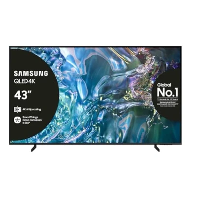 Immagine di Samsung Smart TV 43&quot; QE43Q60DAUXZT QLED 4K, Upscaling Processore Quantum 4K Lite, AirSlim Design, DVBT 2, Q Symphony &amp; OTS Gaming Hub, Titan Gray 2024